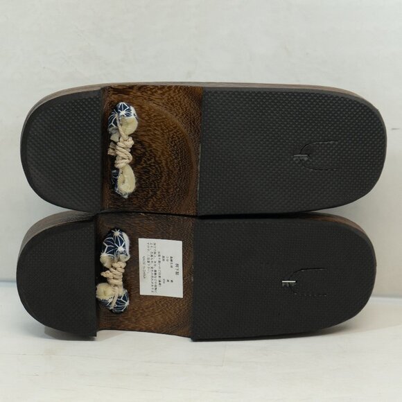 Geta Japanese Traditional Sandal Dark Brown paulownia wood Kyoetsu Thong Shoe - Picture 11 of 12